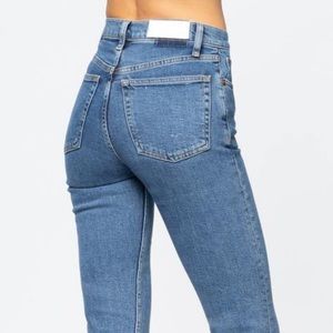 Re/Done | High Rise Ankle Crop | Sz 27 | Wash: Med Vain